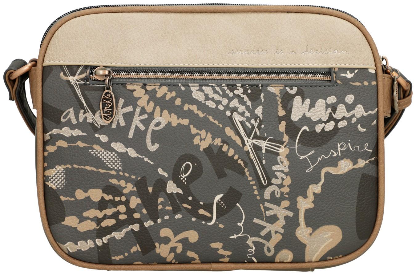 dreigeteilte Crossbody Bag dunkelbunt Anekke Real Intentions