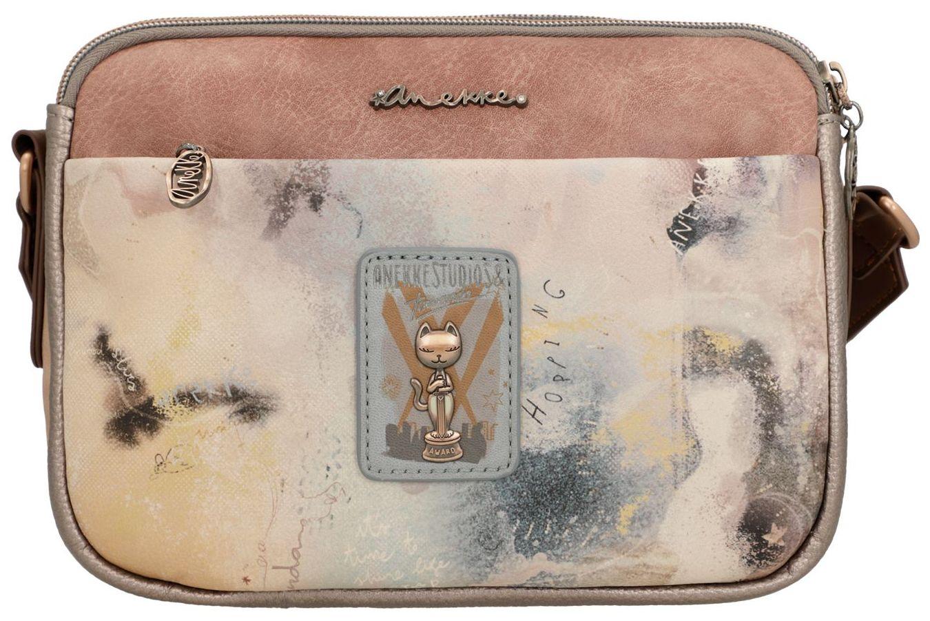 dreigeteilte Überschlagtasche beige gold Anekke Hollywood