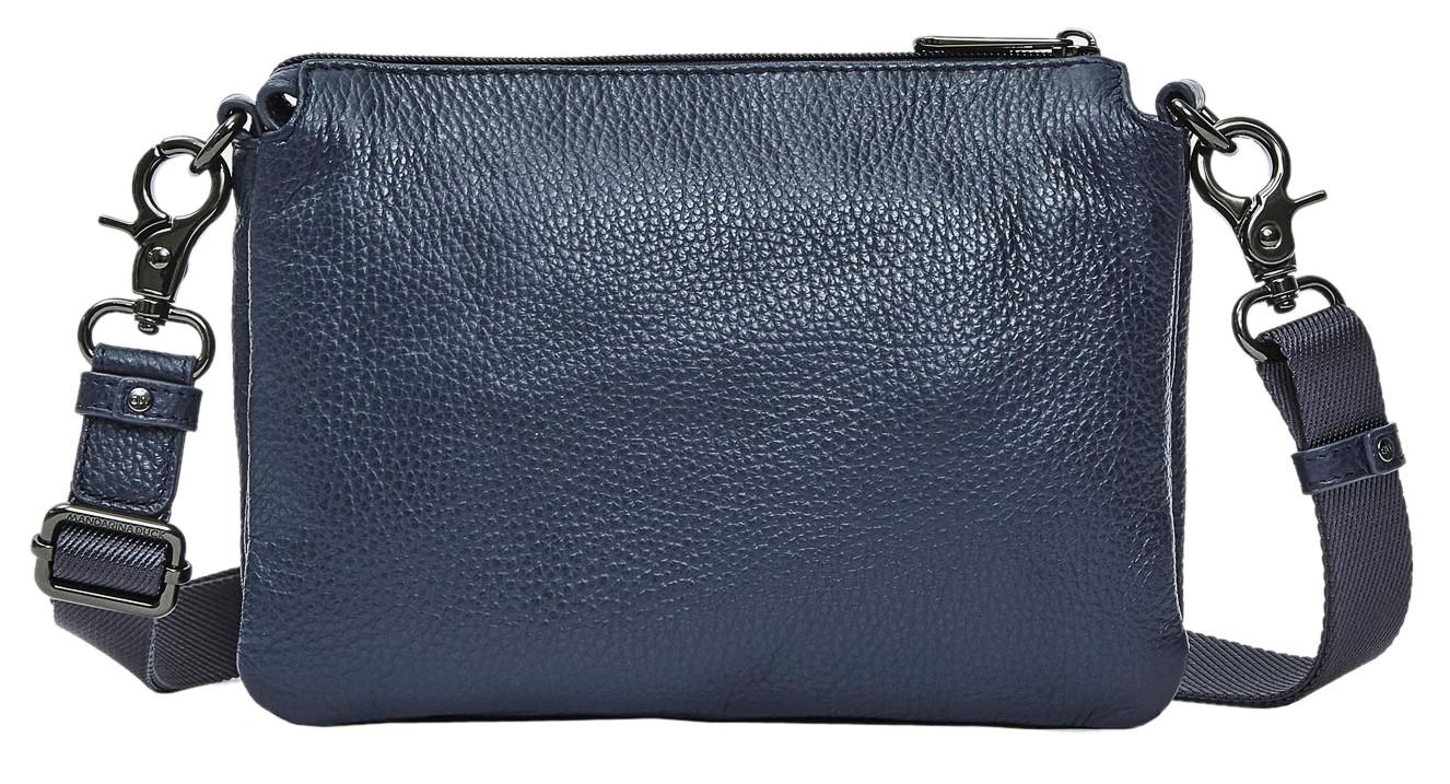 dreigeteilte Umhängetasche Crossover Dress Blue Mellow Leather Mandarina Duck
