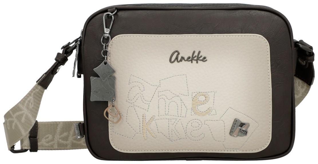 dreigeteilte Umhängetasche braun beige Anekke Muse Bloom