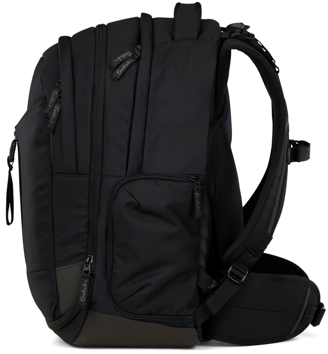 dreiteiliges Schultaschenset schwarz Satch Match Gymbag Pencil Box Blackjack