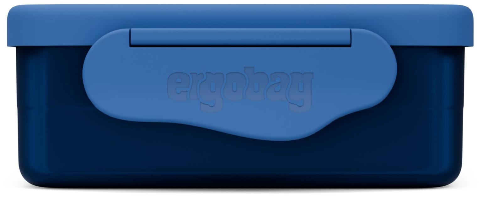 dunkelblaue Edelstahl Lunchbox Fußball Ergobag 3teiliges Set