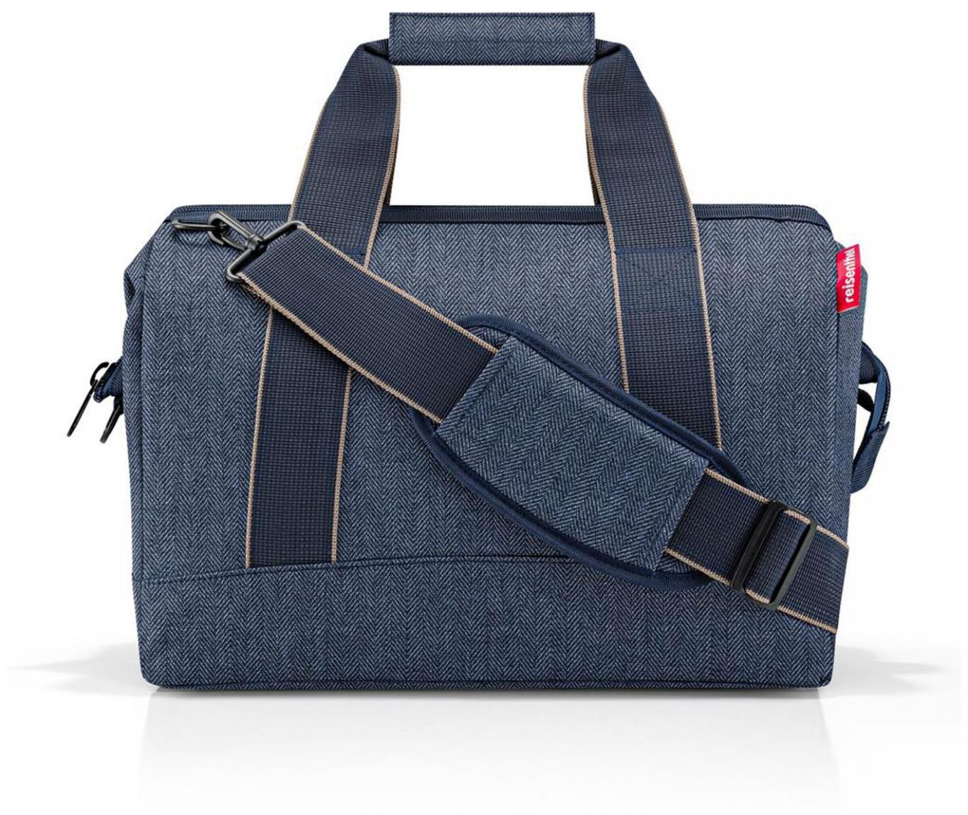 dunkelblauer Weekender Reisenthel Allrounder L Herringbone Dark Blue
