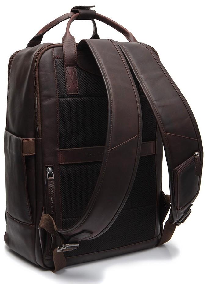 dunkelbrauner Laptoprucksack Calden The Chestefield Brand Wax Pull Up Brown
