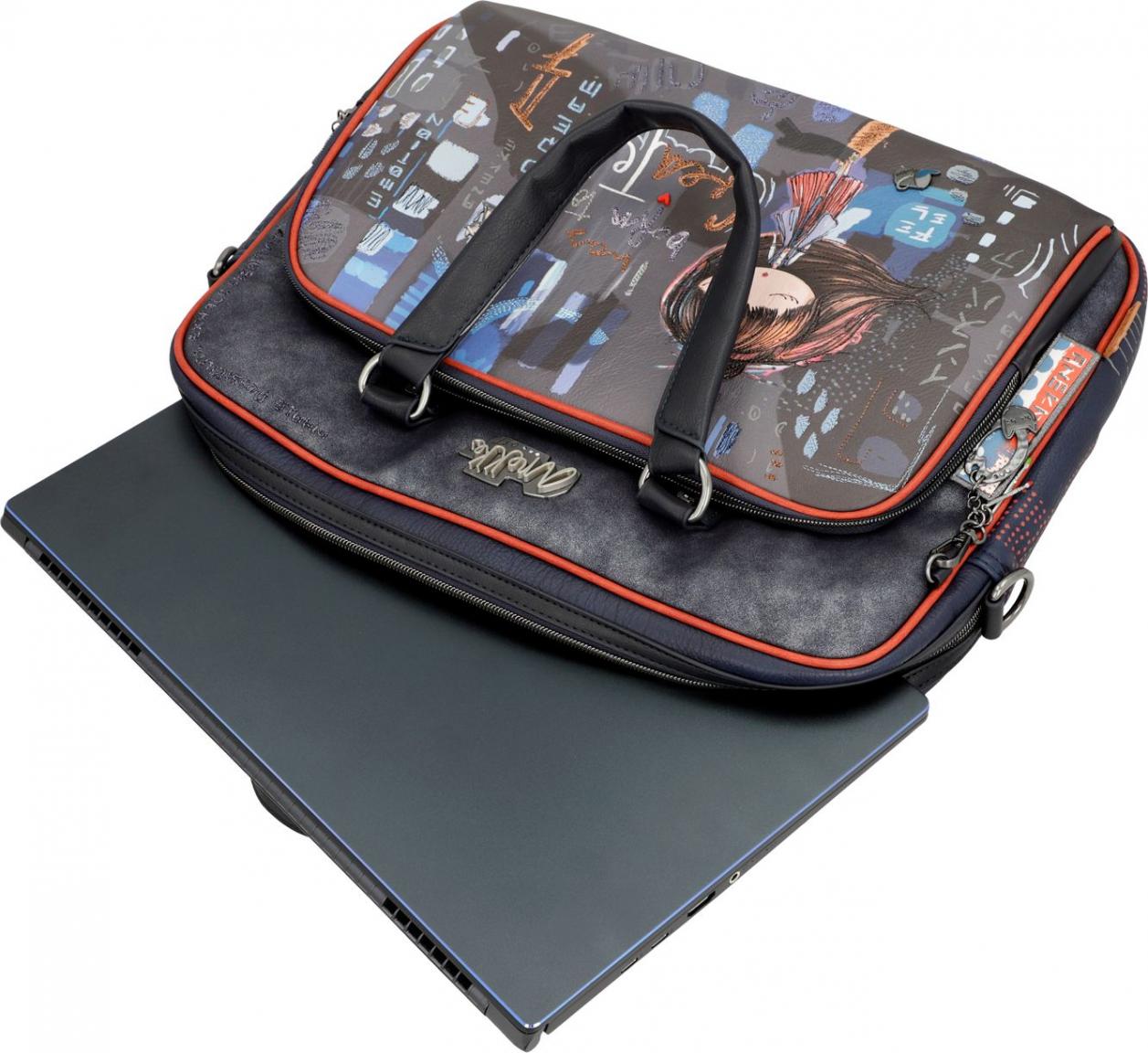 dunkelbunte Laptoptasche gepolstert Anekke Contemporary