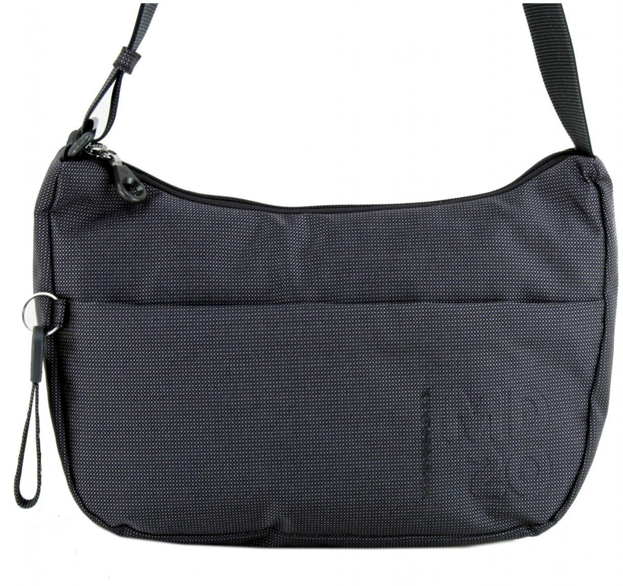 dunkelgraue Schultertasche Hobo Steel Mandarina Duck MD20