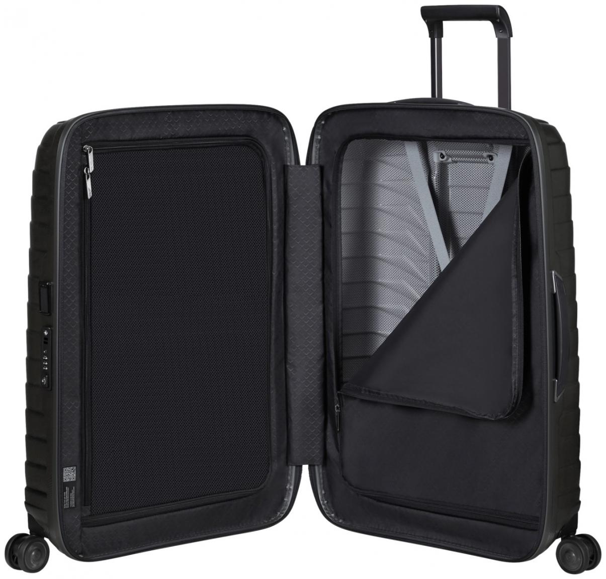 dunkelgrauer Urlaubskoffer Samsonite Proxis M 69cm Matt Graphite