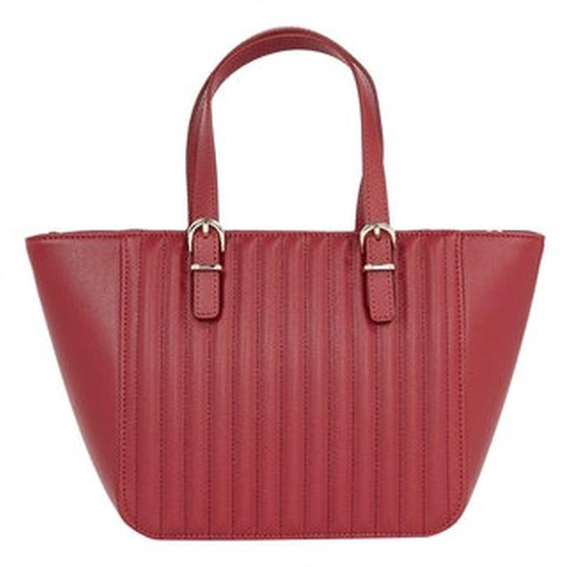 dunkelroter Minishopper Tommy Hilfiger Timeless Small Tote Quilted