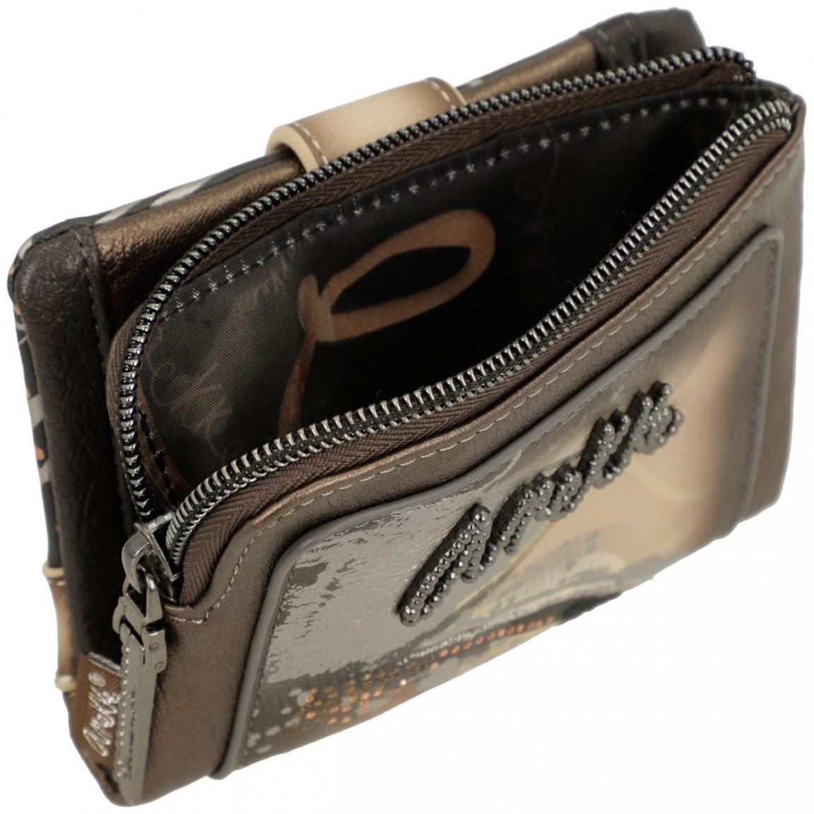 elegante Klappbörse Anekke Dreamverse Wings metallic