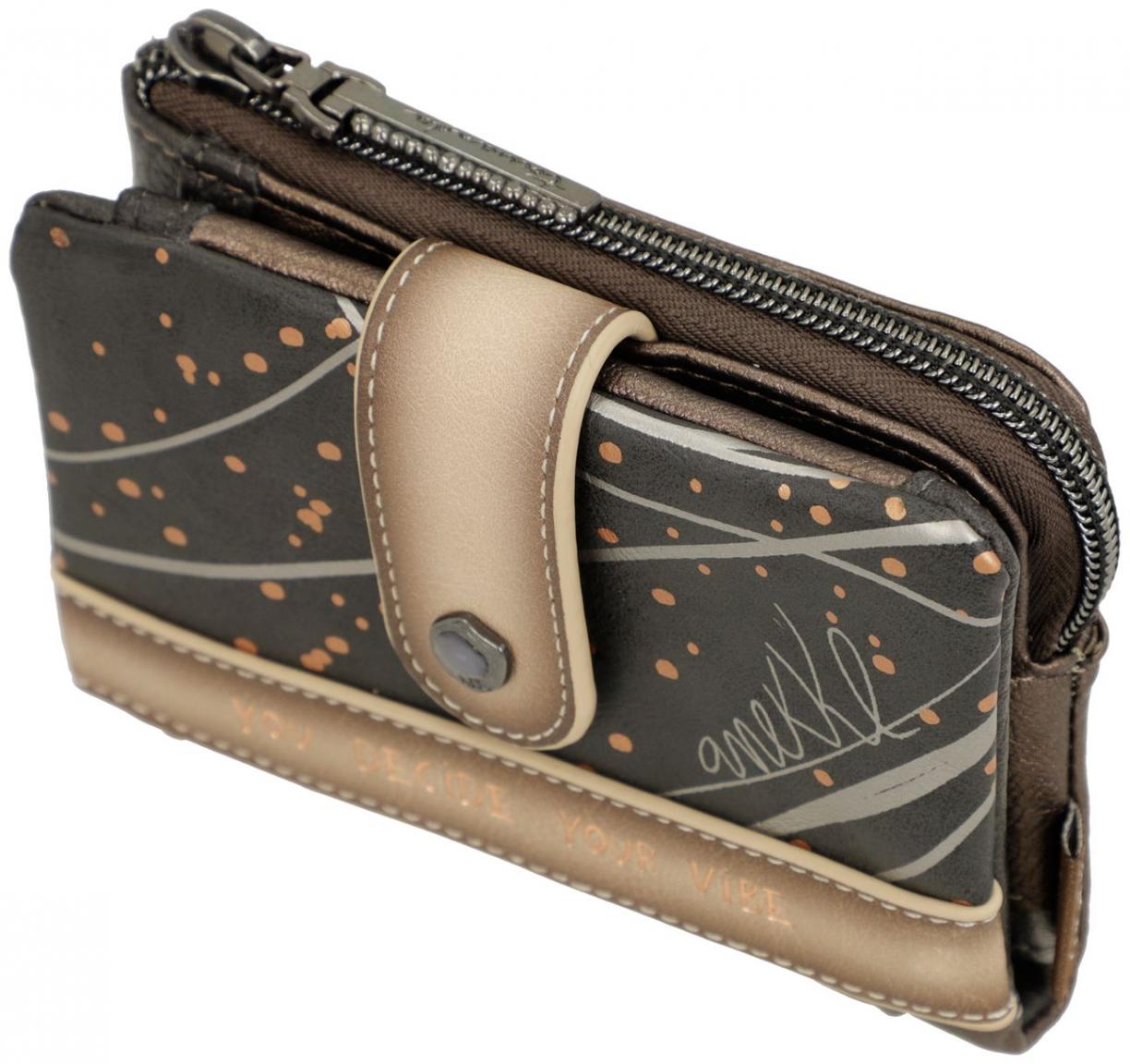elegante Klappbörse Anekke Dreamverse Wings metallic