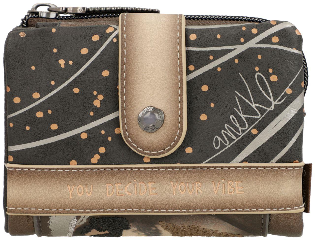 elegante Klappbörse Anekke Dreamverse Wings metallic