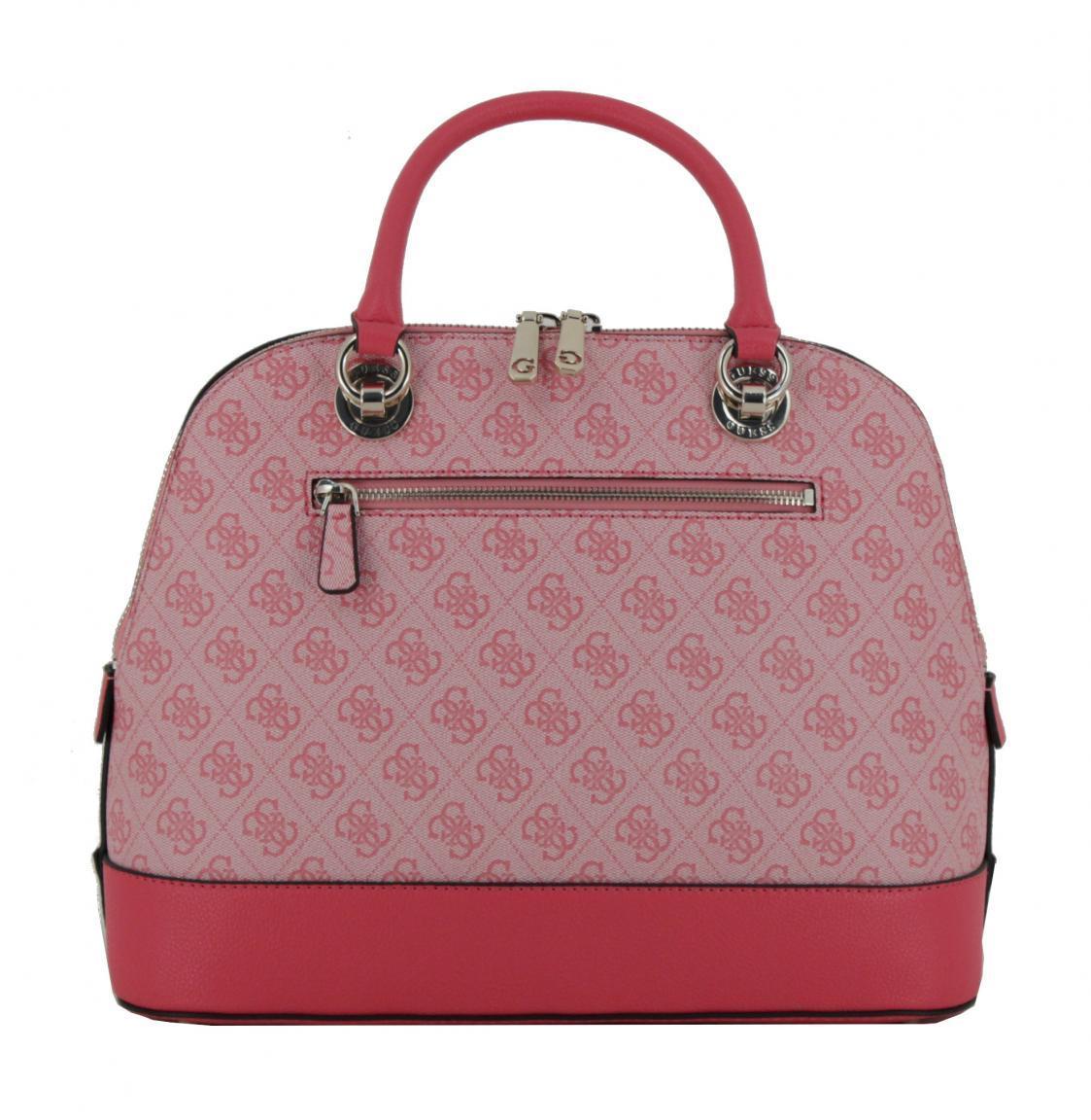 elegante Kurzgrifftasche Guess Matilde Black schwarz Saffiano