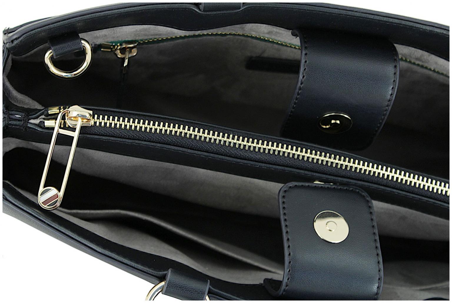 elegante Kurzgrifftasche Monotype Tommy Hilfiger dunkelblau Etui