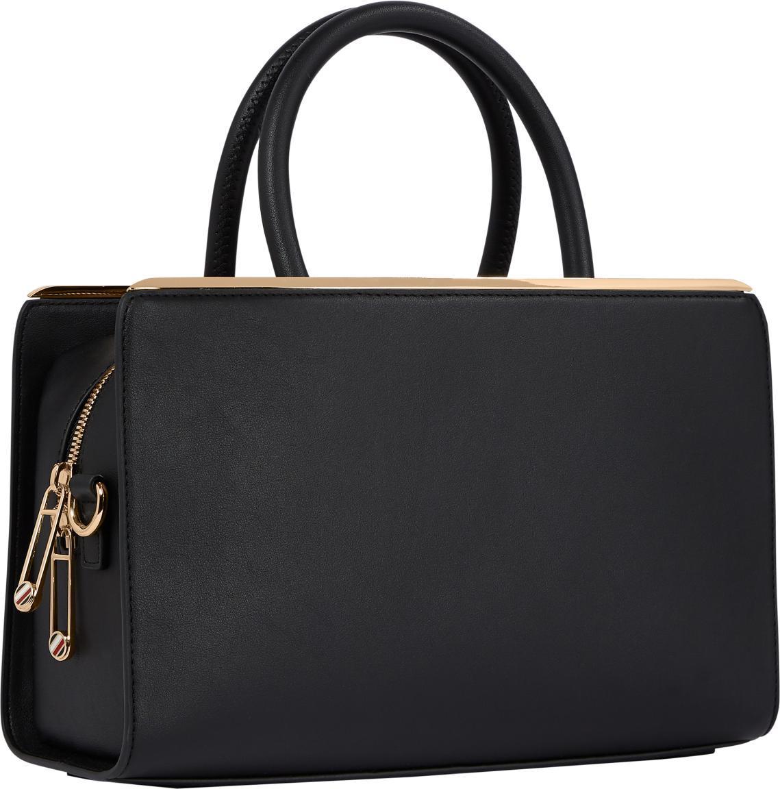 elegante Kurzhenkeltasche Tommy Hilfiger Modern Duffle Black Markensignatur
