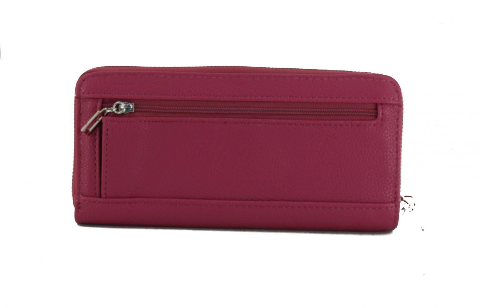 elegantes Portmonnaie Guess Katey Steppnaht Handschlaufe Braun Whiskey