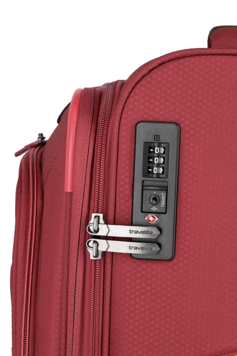 erweiterbarer Flugkoffer Pnoramablau 4-Rad-Trolley Travelite 77cm Skaii L 77cm