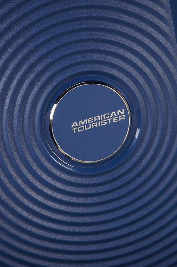 erweiterbarer Reisetrolley Spinner M 67cm Midnight Navy American Tourister Soundbox