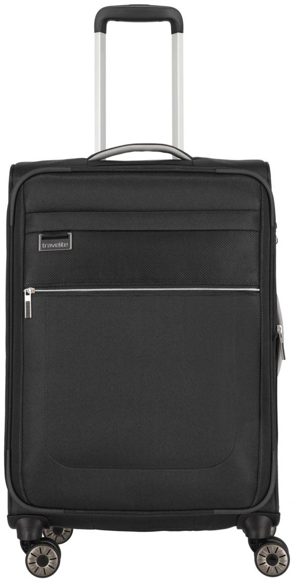 erweiterbarer Rollenkoffer M 67cm Travelite Miigo nachtschwarz Weichgepäck