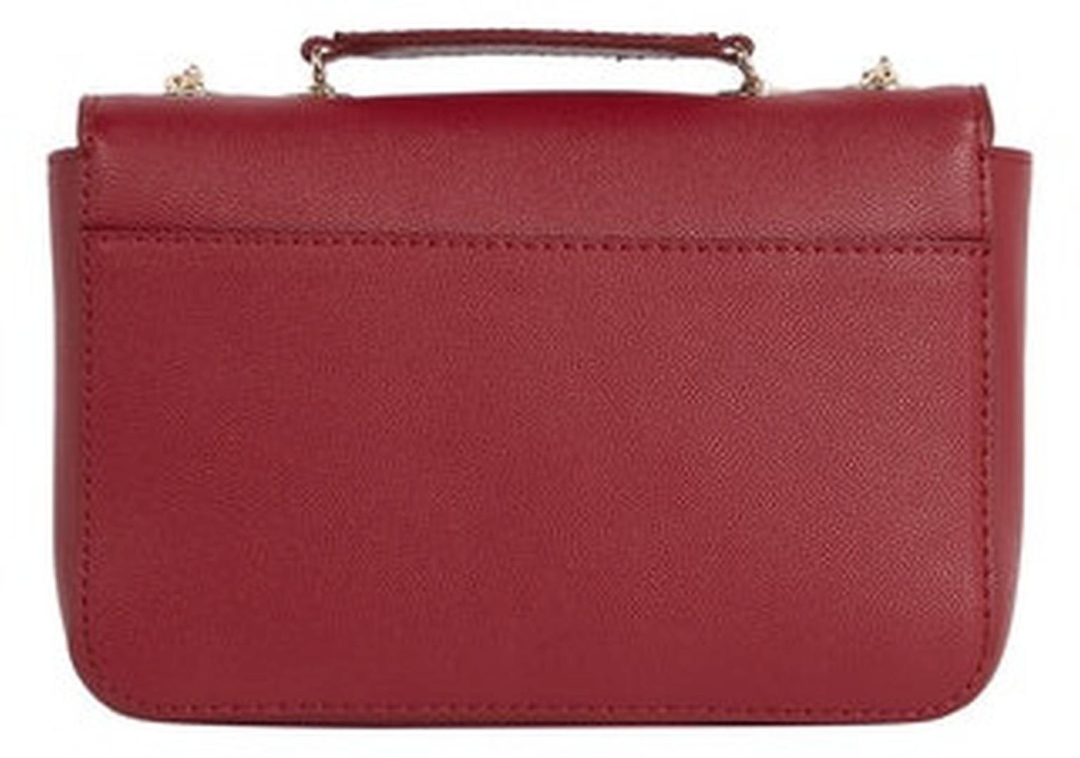 exklusive Überschlagtasche Tommy Hilfiger Rouge Timeless Chain Crossover Dunkelrot Kette