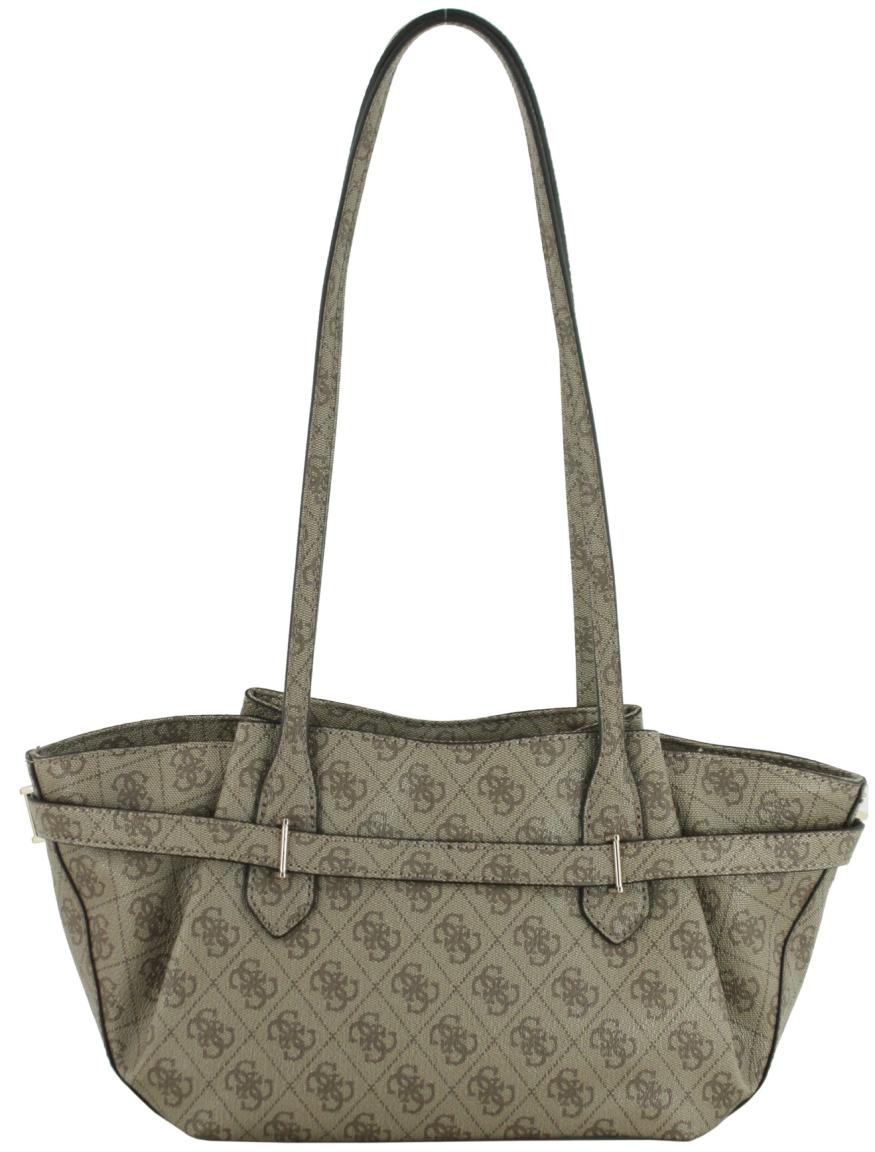 extravagante Schultertasche mit Logoprint Guess Yesba Latte Logo