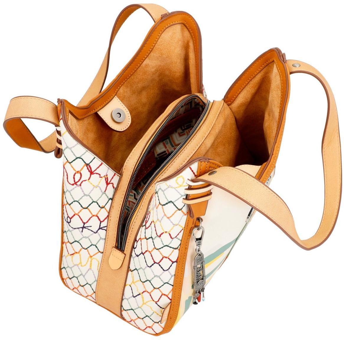 farbenfrohe Henkeltasche Anekke Menire Magic Souls Print