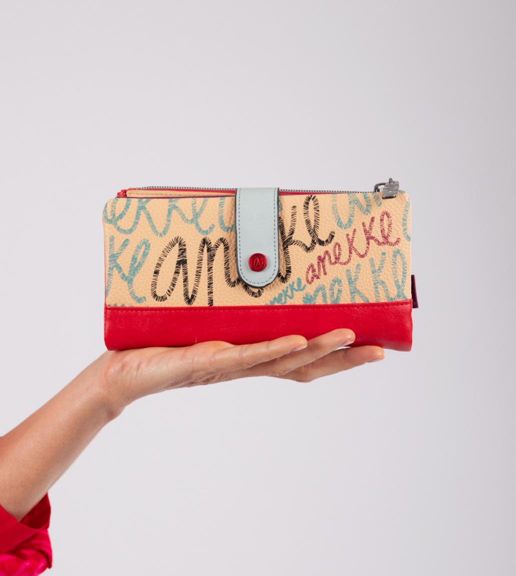 farbenfrohes Portemonnaie mit Etui Nieten Hollywood Fashion Anekke