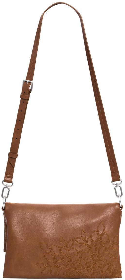 feminine Crossover Bag braun Desigual Murano klappbar Knoten Sierra