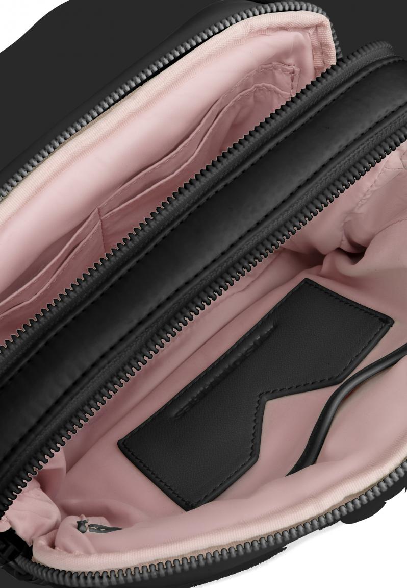 gepolsterte Crossbody Bag schwarz Nylon Emily Puffy Les Visionnaires