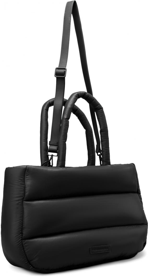 gepolsterte Shoppertasche schwarz Nola Puffy Nylon schwarz Les Visionnaires