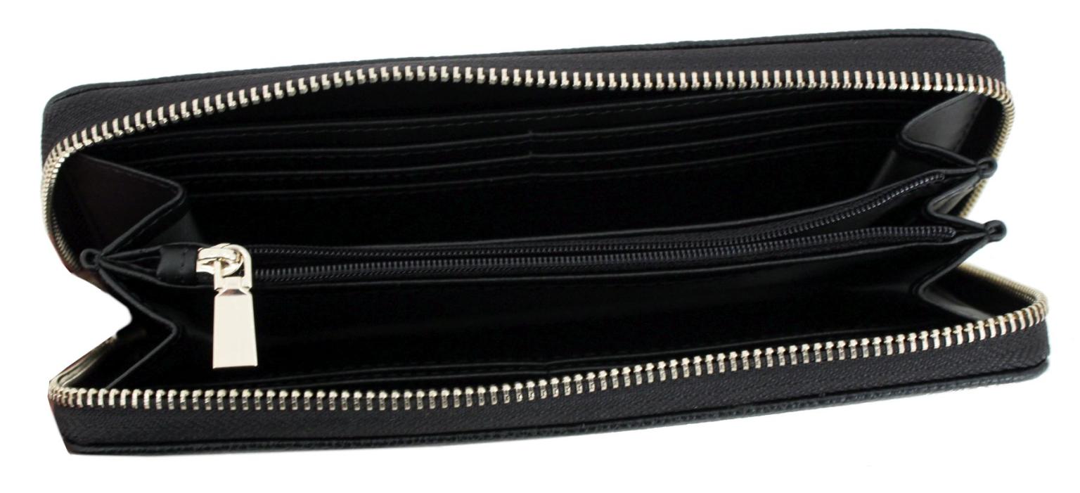 geprägte Geldtasche schwarz Peony 4G Guess Phoebe Wallet