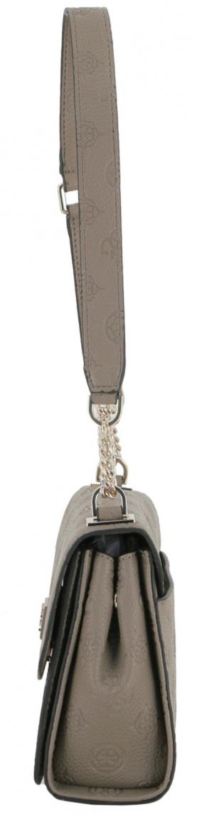 geprägte Überschlagtasche hellbeige Guess Cresidia II Bone Logo