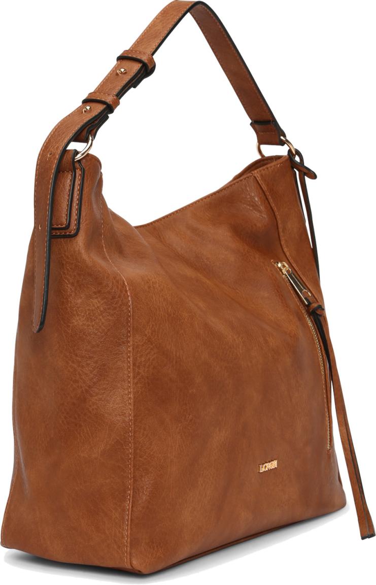 geräumige Beuteltasche Jana Cognac L.Credi Tasche braun