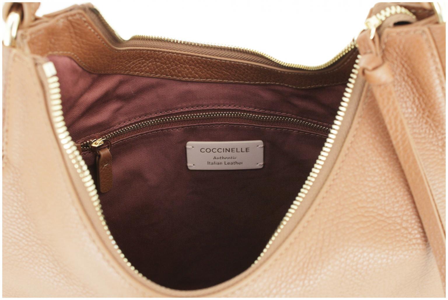 geräumige Beuteltasche dunkelbraun Velours Coccinelle Rebekka Suede Large