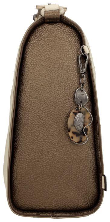 geräumige Damentasche Anekke beige Stickerei Webband Sophia Gaia