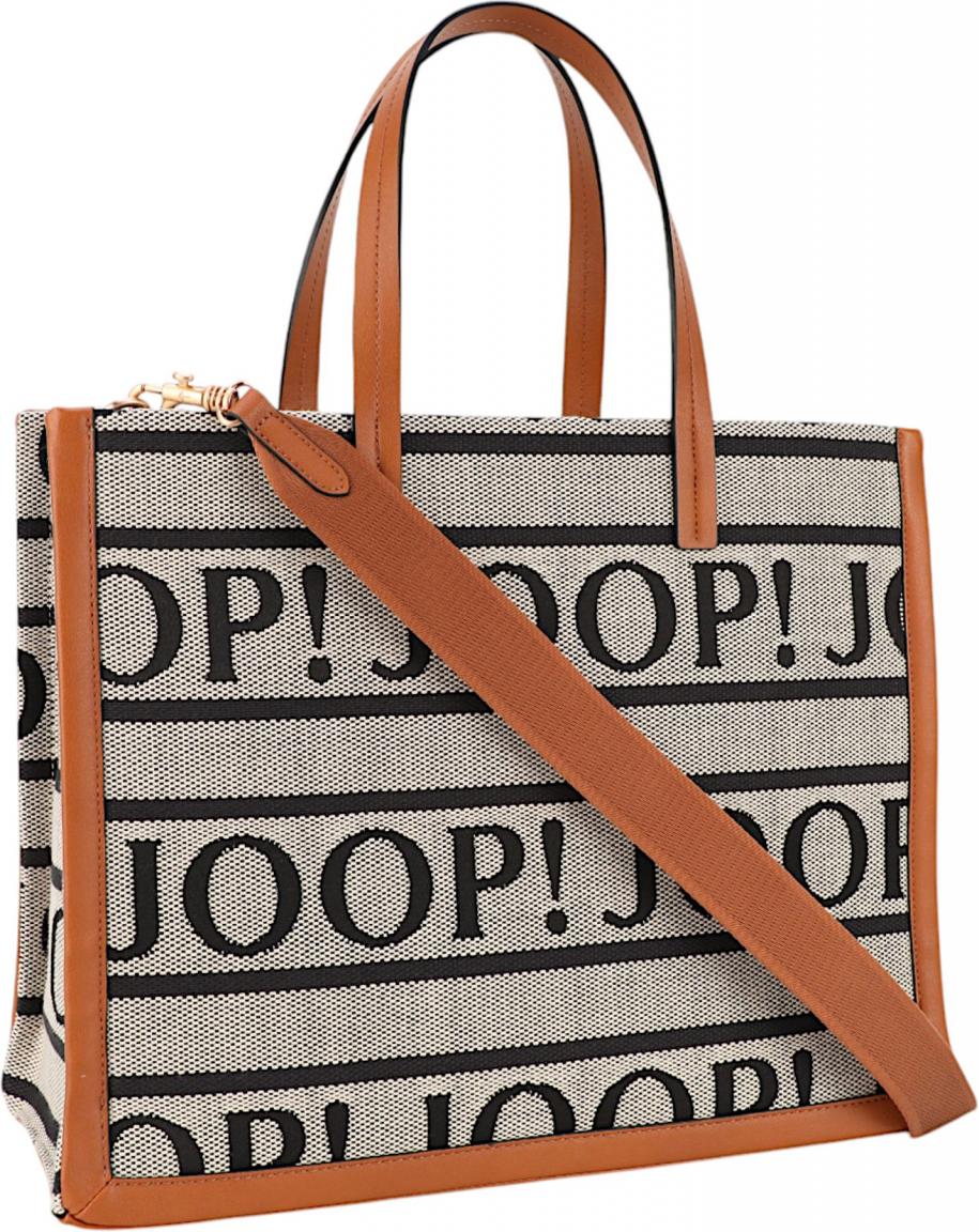 geräumige Kurzgrifftasche Aurelia JOOP Paraffa Cognac Logo