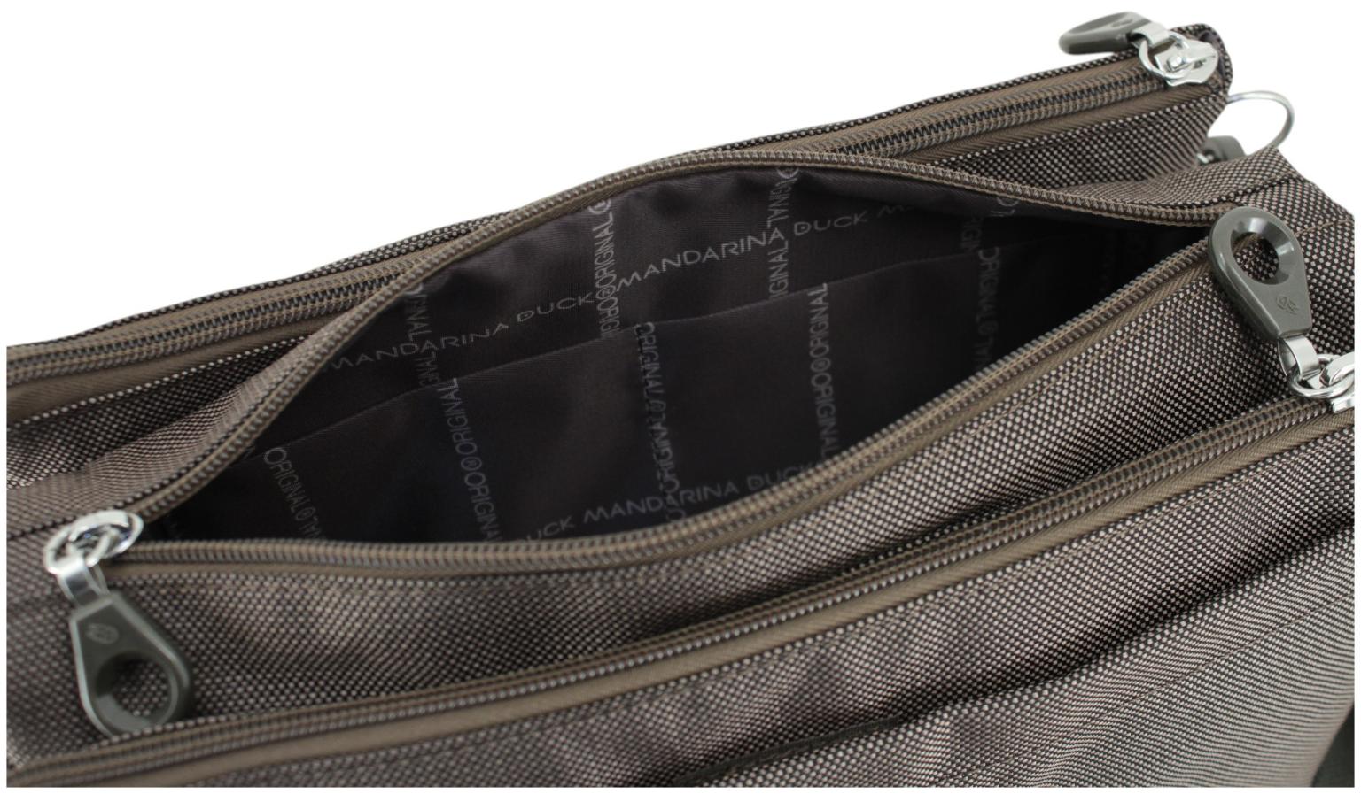 geräumige Umhängetasche Crossover MD20 Pirite Mandarina Duck dunkeloliv