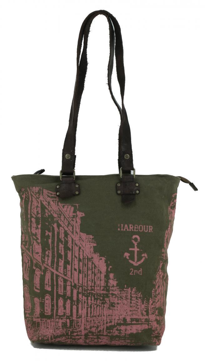geräumiger Shopper CV-Pauli Lava Harbour2nd Canvas grün rot