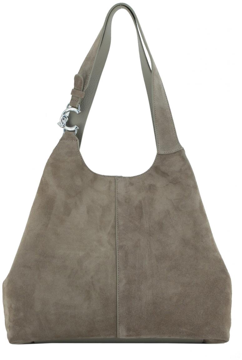 geräumiger Veloursshopper Coccinelle C-Easy Suede Large Warm Taupe