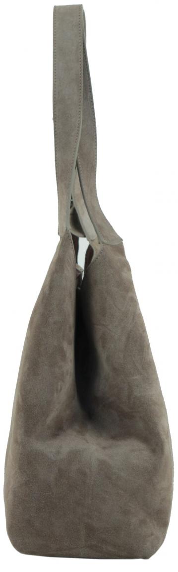 geräumiger Veloursshopper Coccinelle C-Easy Suede Large Warm Taupe