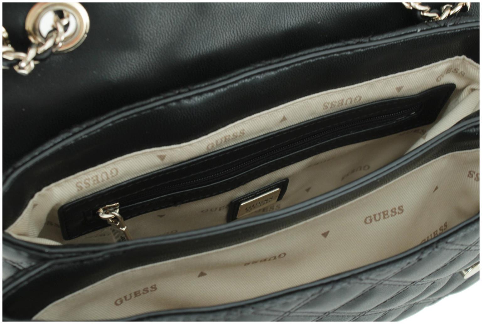 gesteppte Überschlagtasche Guess Giully Quiltes Crossbody Light Beige rosa