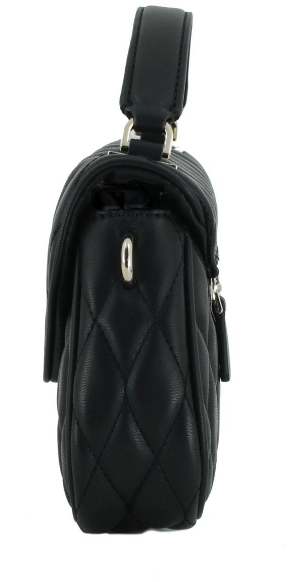 gesteppte Überschlagtasche Guess Valla Schwarz Top Handle Flap