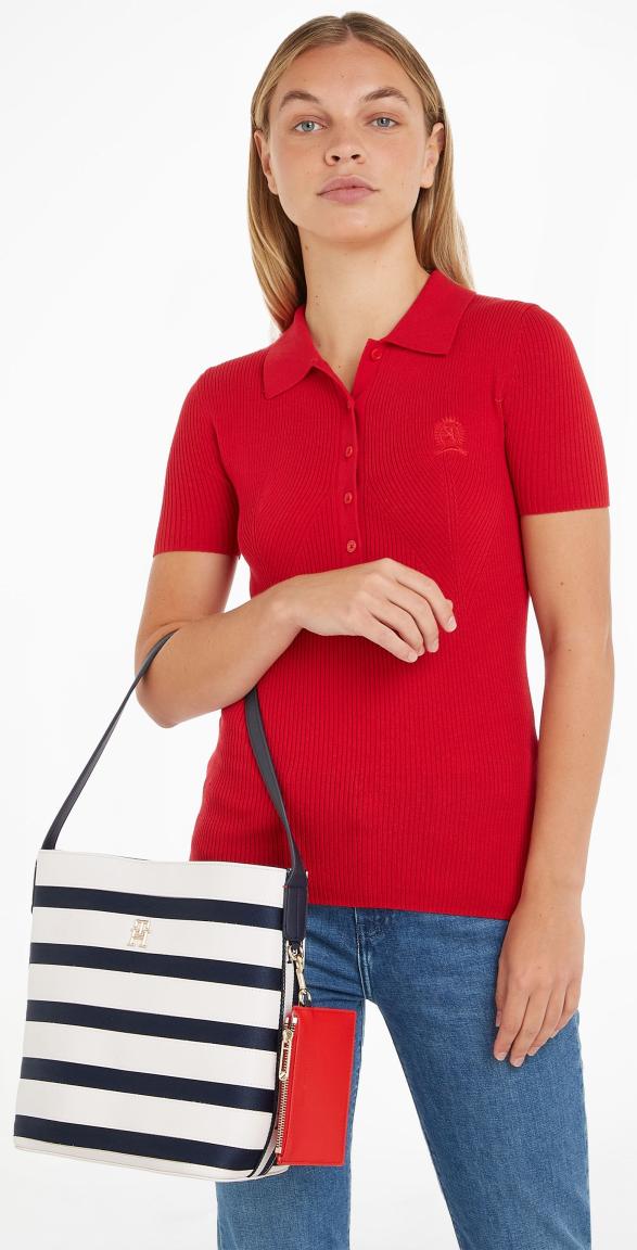 gestreifte Beuteltasche Iconic Tommy Hilfiger maritim