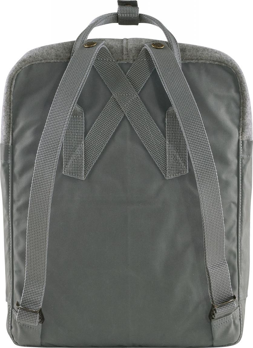 grauer Schulrucksack Fjällräven Kanken Re-Wool recyclete Wolle Granite Grey