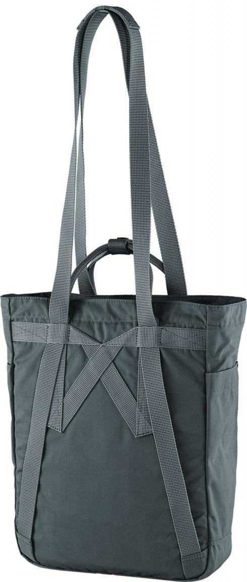 grauer Taschenrucksack Fjällräven Kanken Totepack Graphite