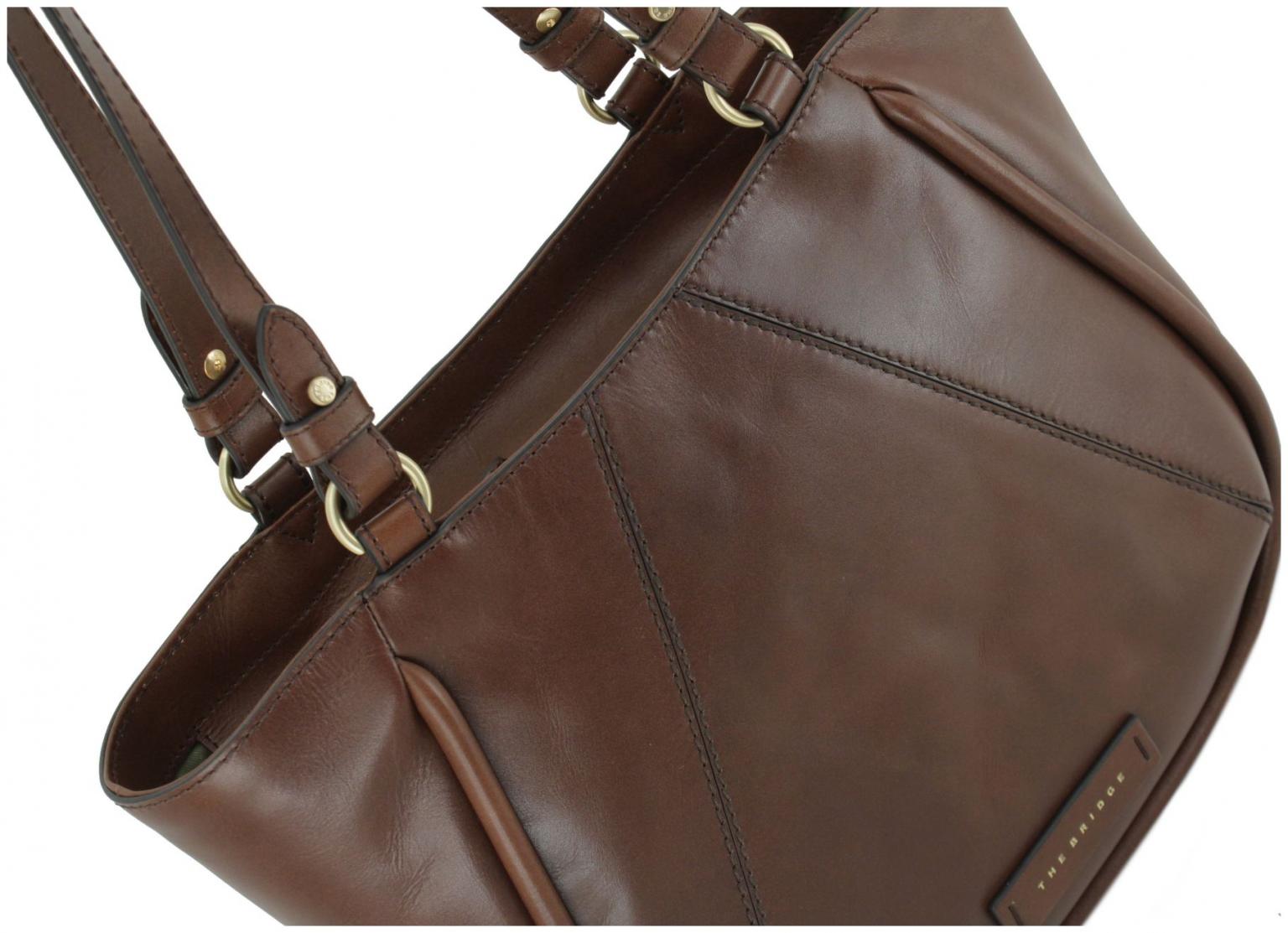 große Ledertasche Brigida The Bridge dunkelbraun Toskana