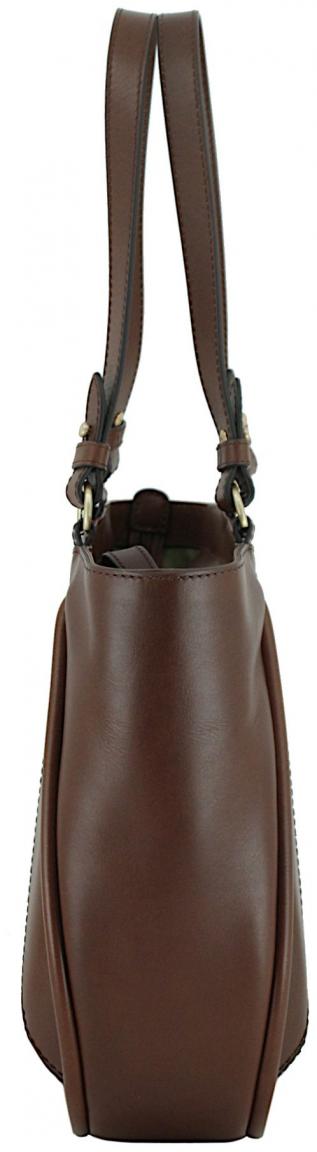 große Ledertasche Brigida The Bridge dunkelbraun Toskana
