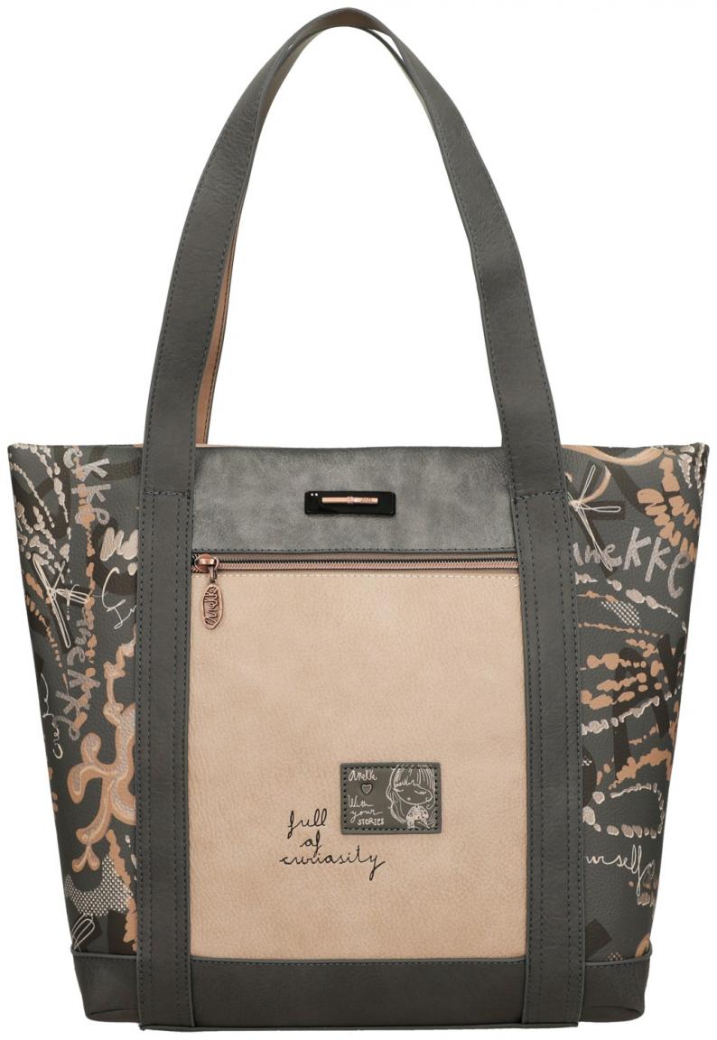 große Shoppertasche Anekke Intentions anthrazit beige