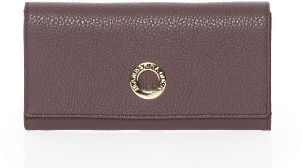 große Überschlagbörse Mandarina Duck Mellow Leather Wallet Balsamic lila