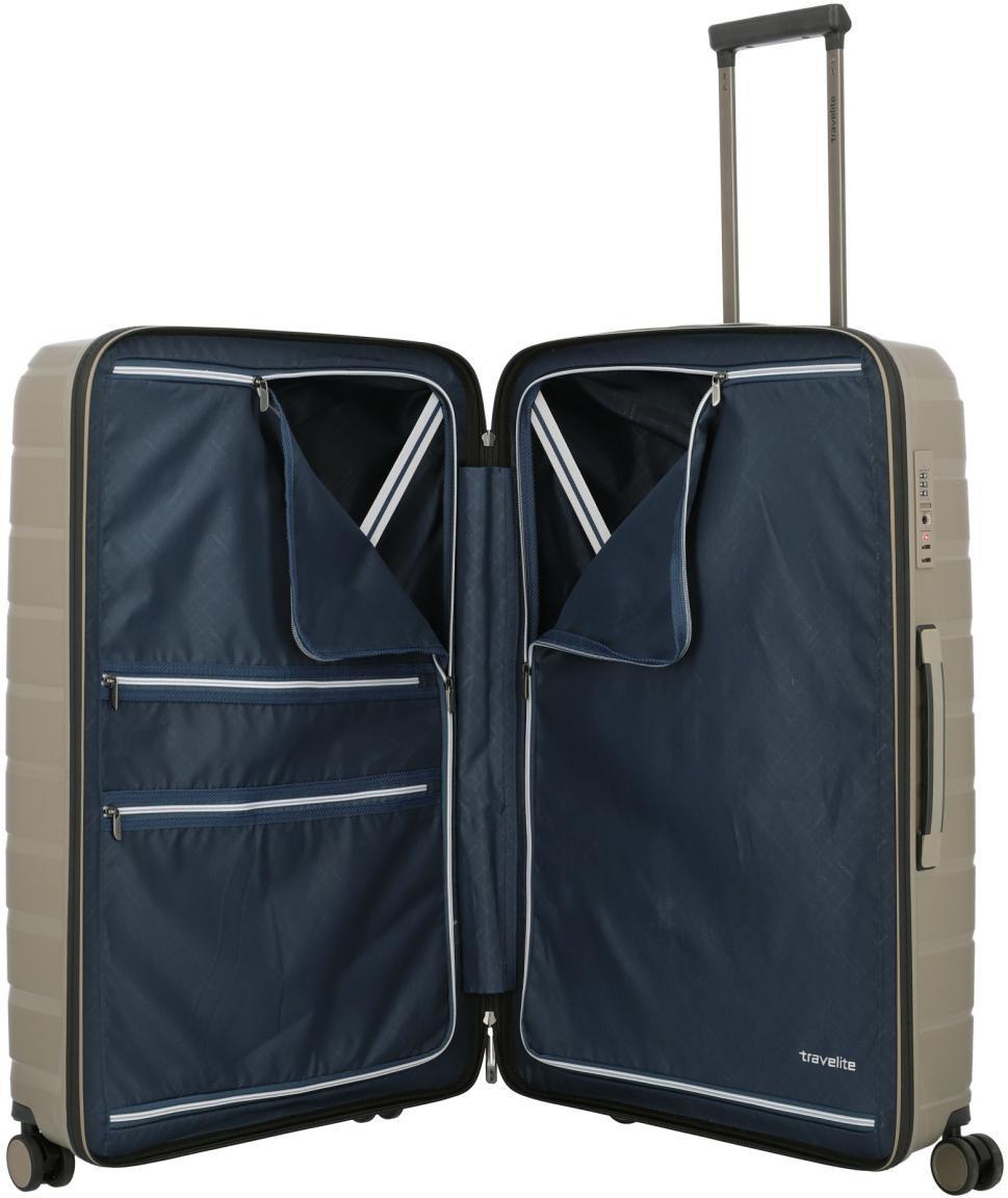 großer Rollenkoffer Travelite Trolley L 77cm Air Base Champagner