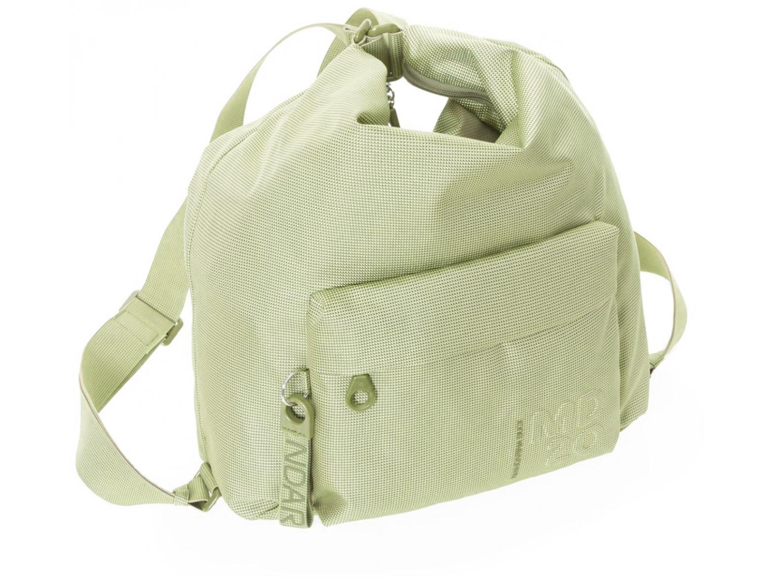 großer Taschenrucksack Mandarina Duck MD20 Hobo Jade grün